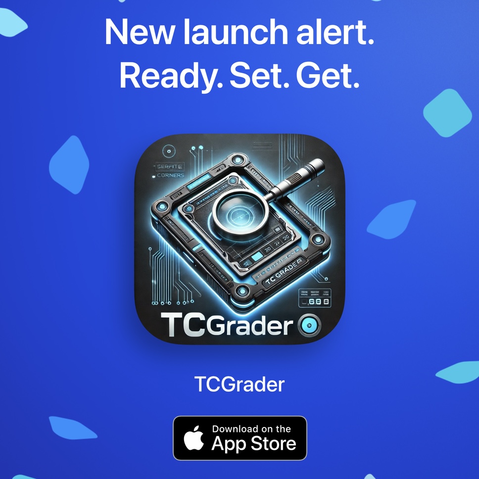 TCGrader for iOS, available on the App Store